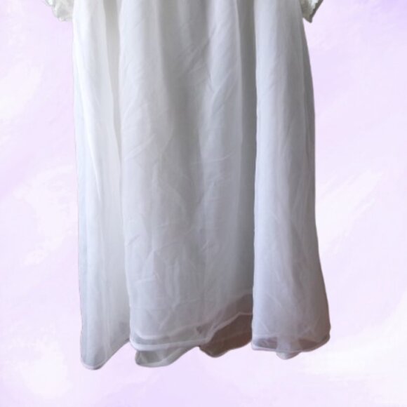 Radcliffe vintage coquette nightgown nightie lingerie bow lace in white/ivory L - Picture 3 of 11